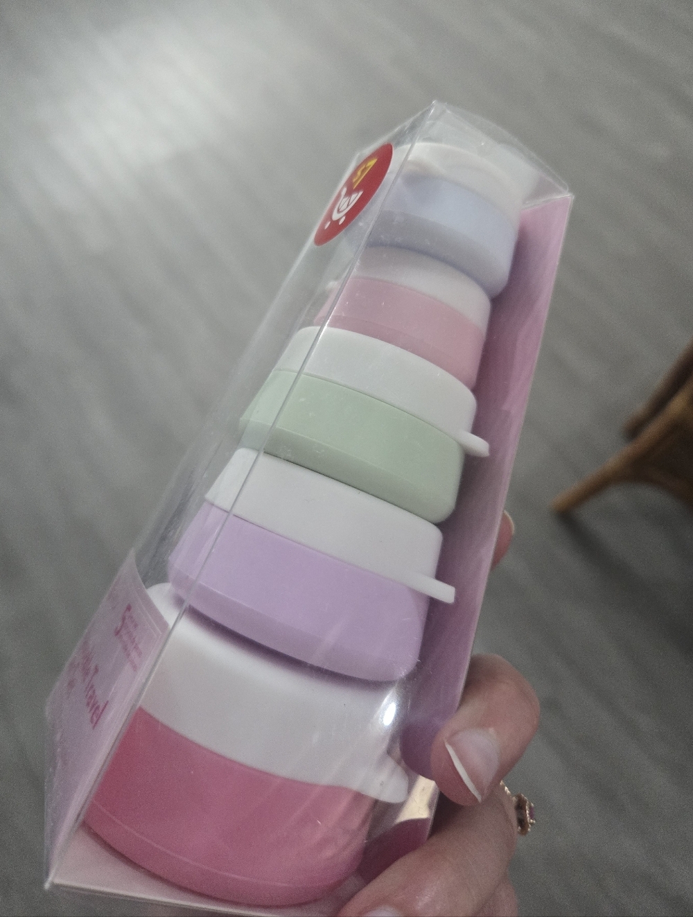 Stackable Pastel Travel Jar Set